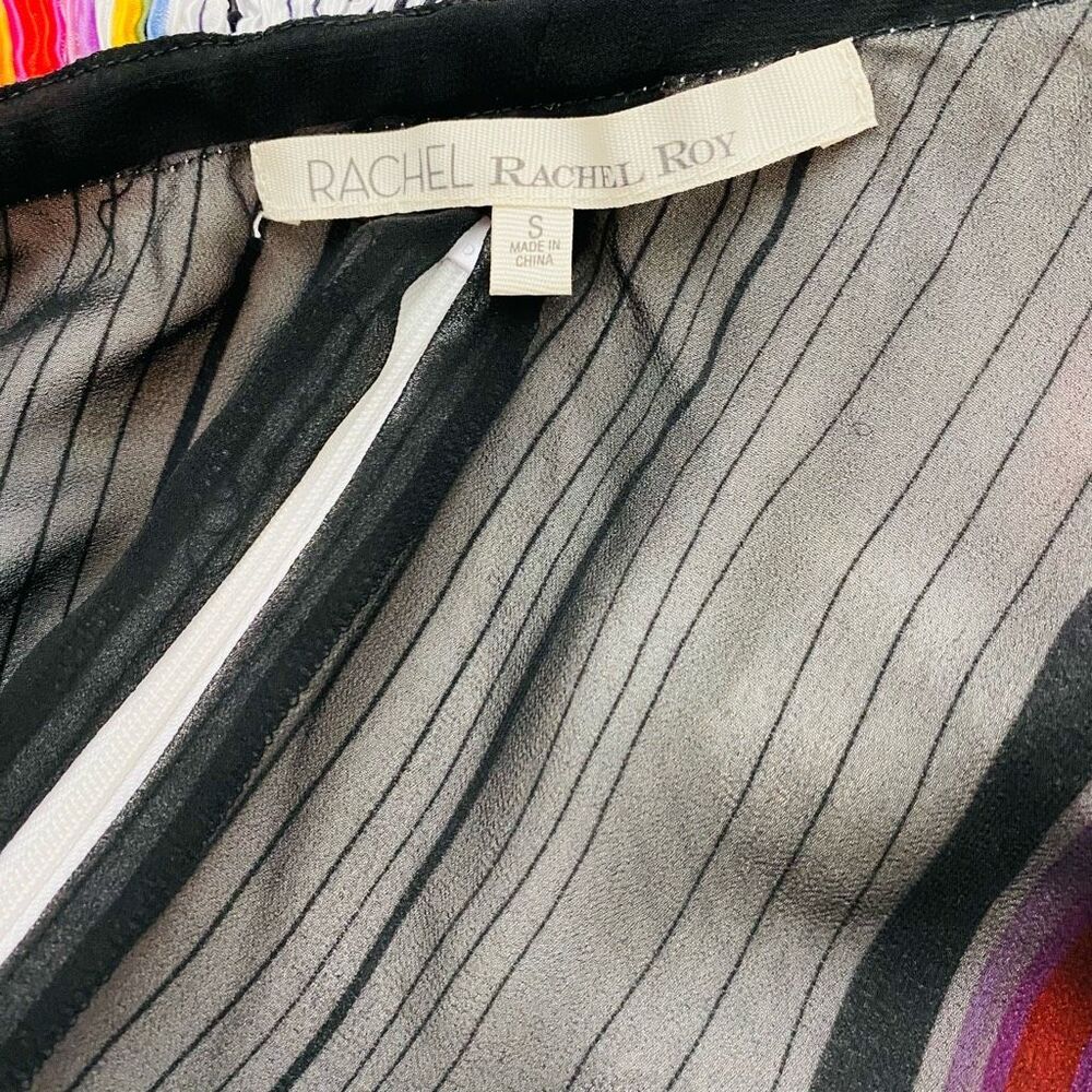 New Rachel Roy Womens Rainbow Striped One Shoulder Dress Women’s Size S - Picture 11 of 13